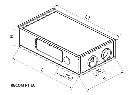Rotacinis Lubinis Rekuperatorius RECOM 4RT-L/R Su WiFi Valdymu
