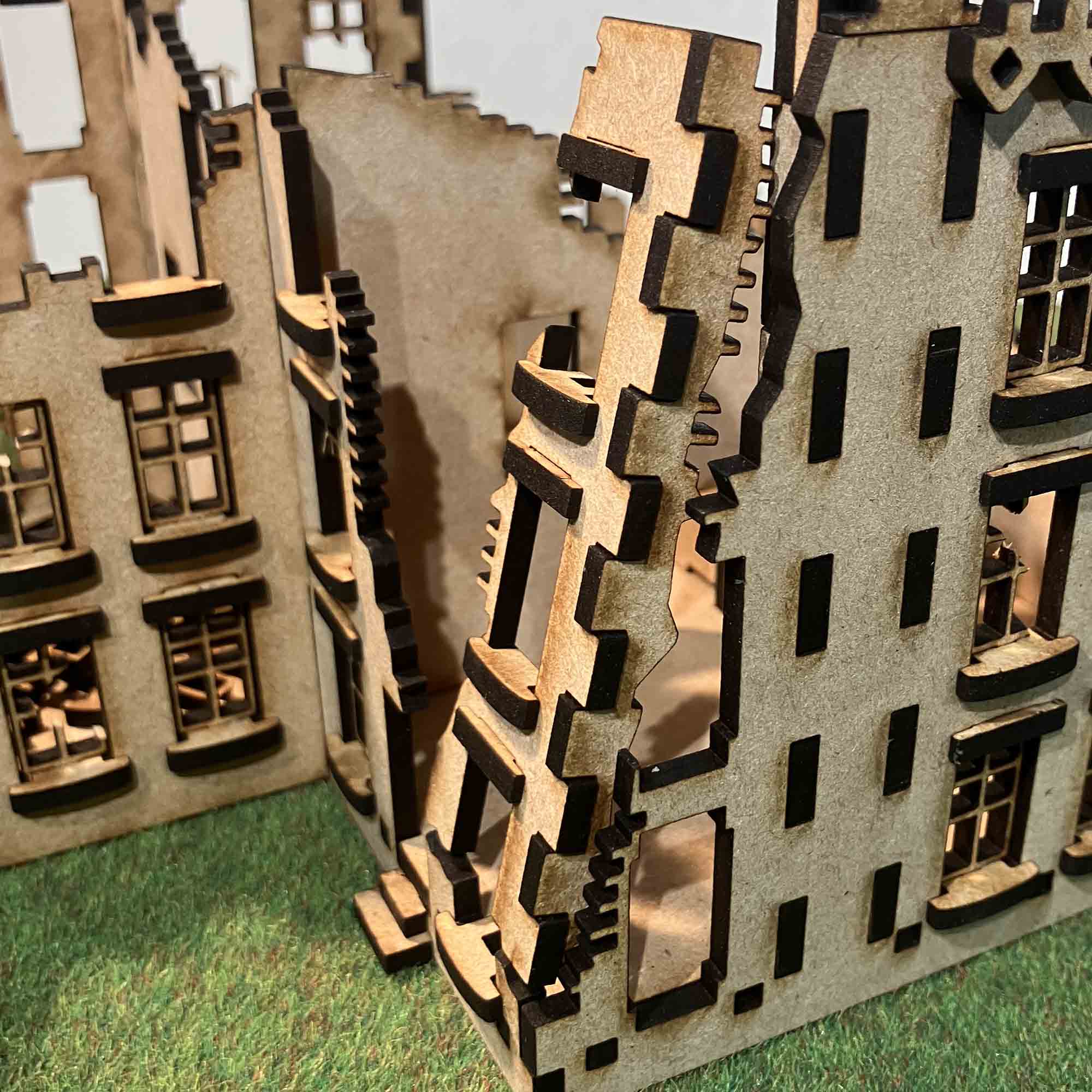 Berlin ruin with toppled wall