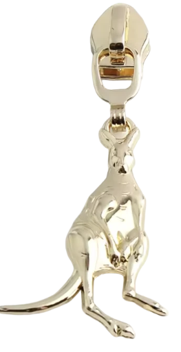 Gold Kangaroo Zipper Pull Charm