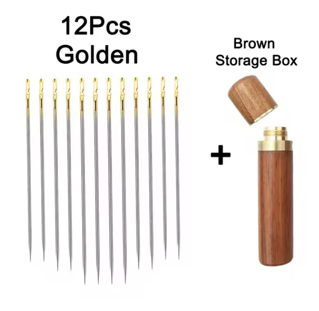 12pcs Easy Thread Side Opening Needles - Easy threading