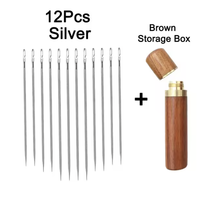 12pcs Easy Thread Side Opening Needles - Easy threading