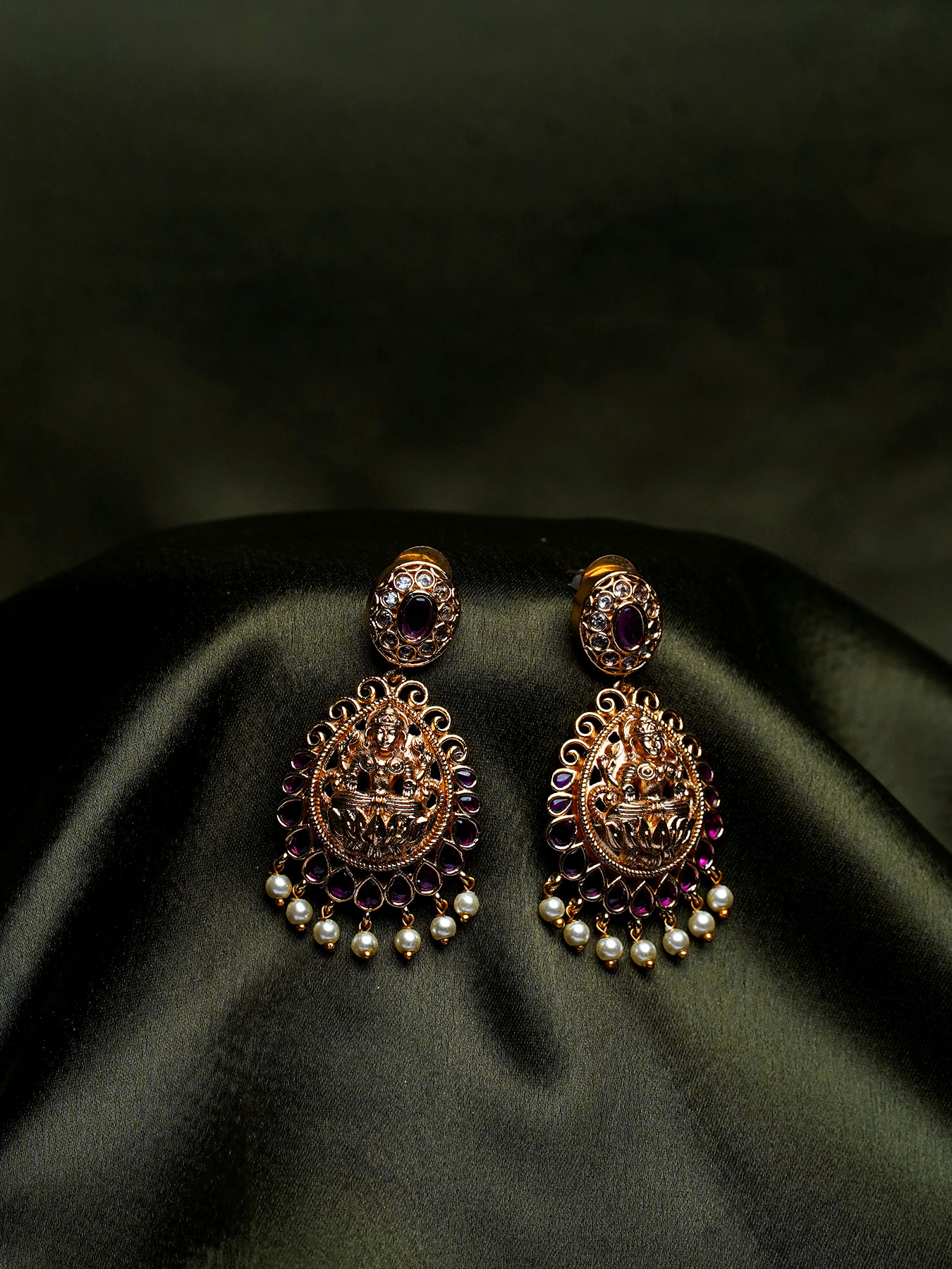 Antique Gold-Plated Earrings