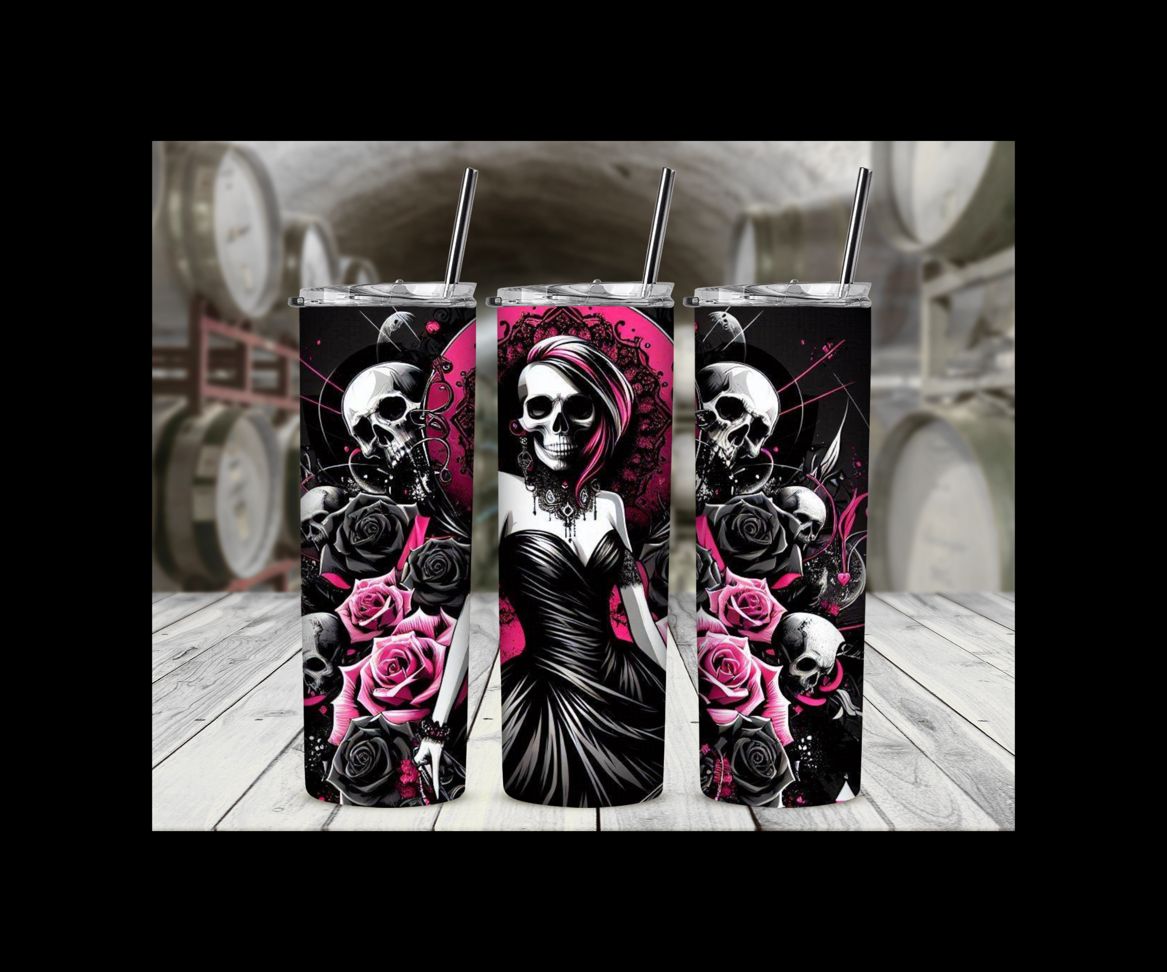 Schädel Design Thermobecher