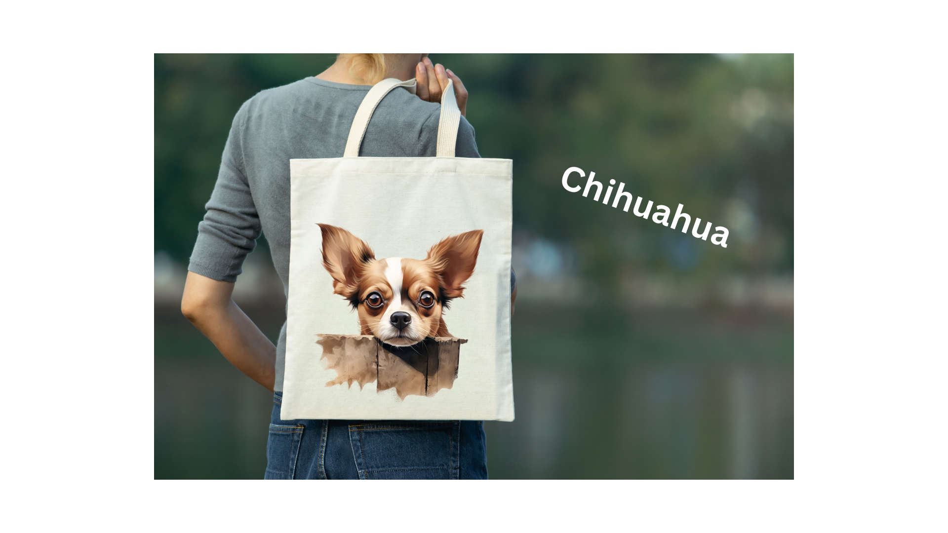 Einkaufstasche mit Hunde Motiv