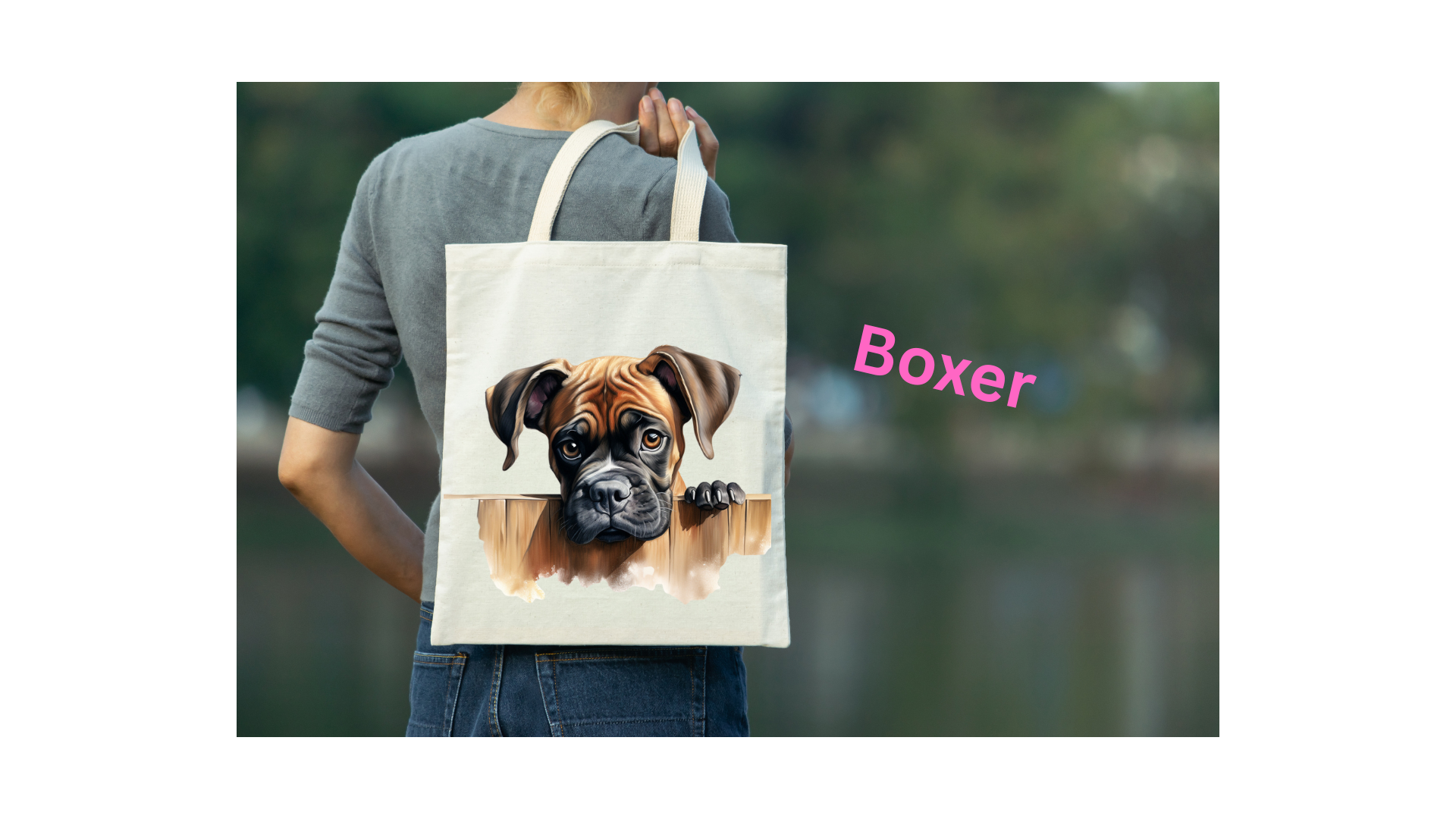 Einkaufstasche mit Hunde Motiv