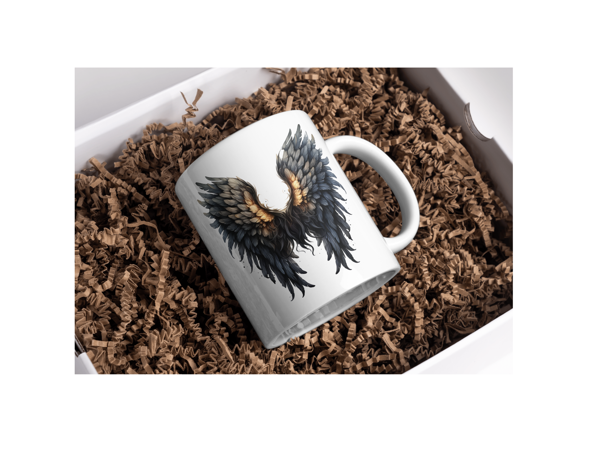 Kaffeetasse mit Flügelmotiv