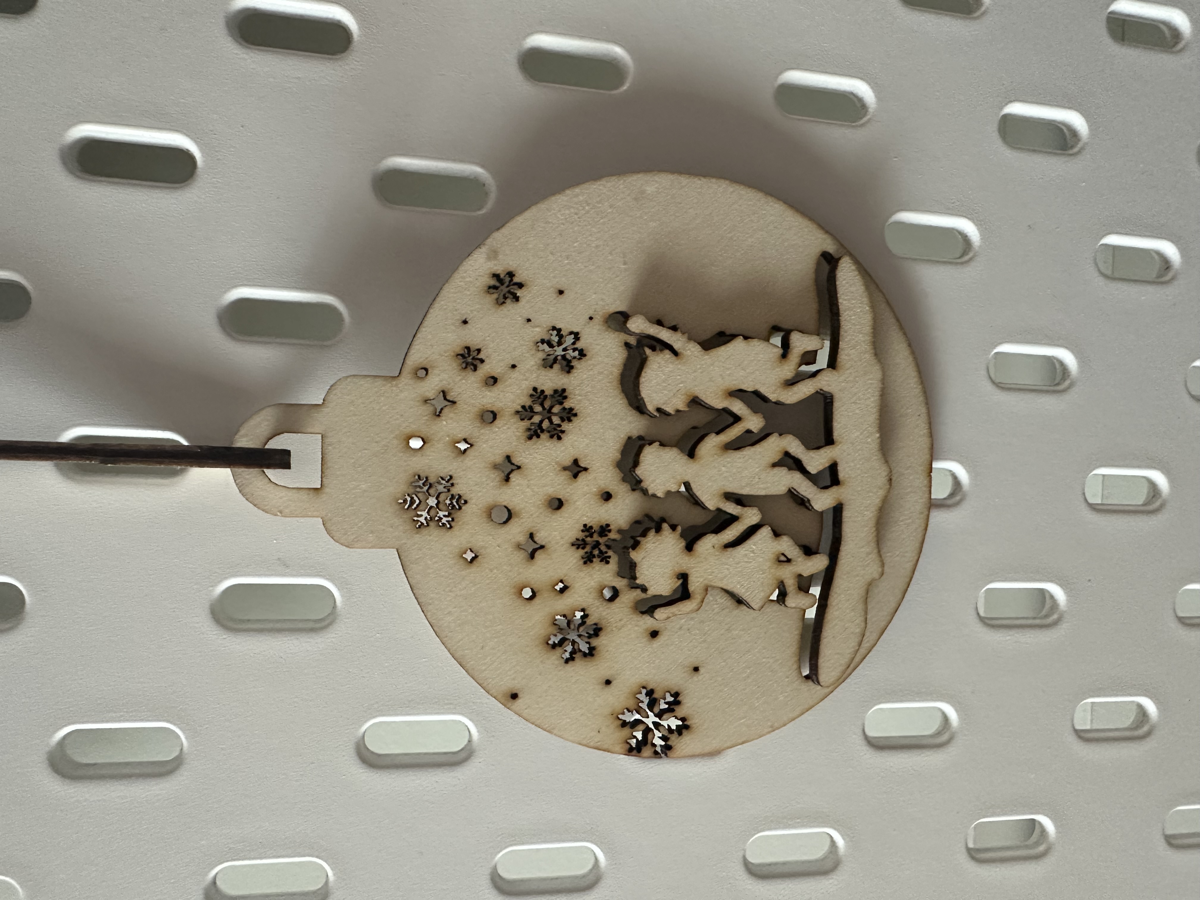 Holz Weihnachtsbaumanhänger Krippe