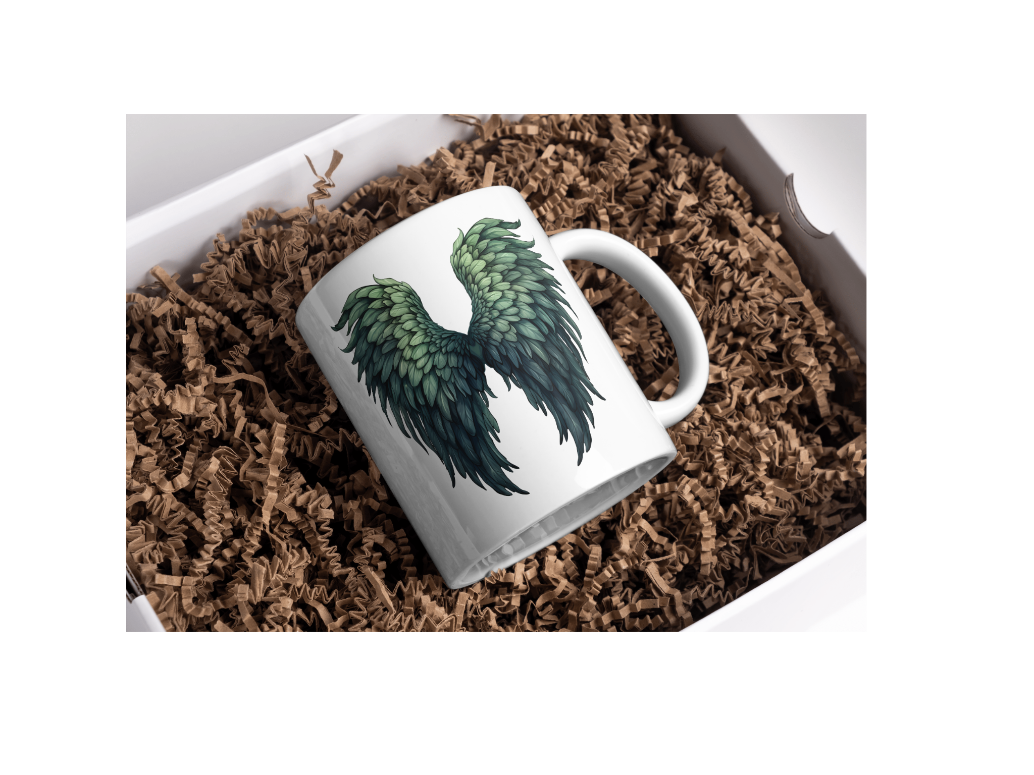 Kaffeetasse mit Flügelmotiv