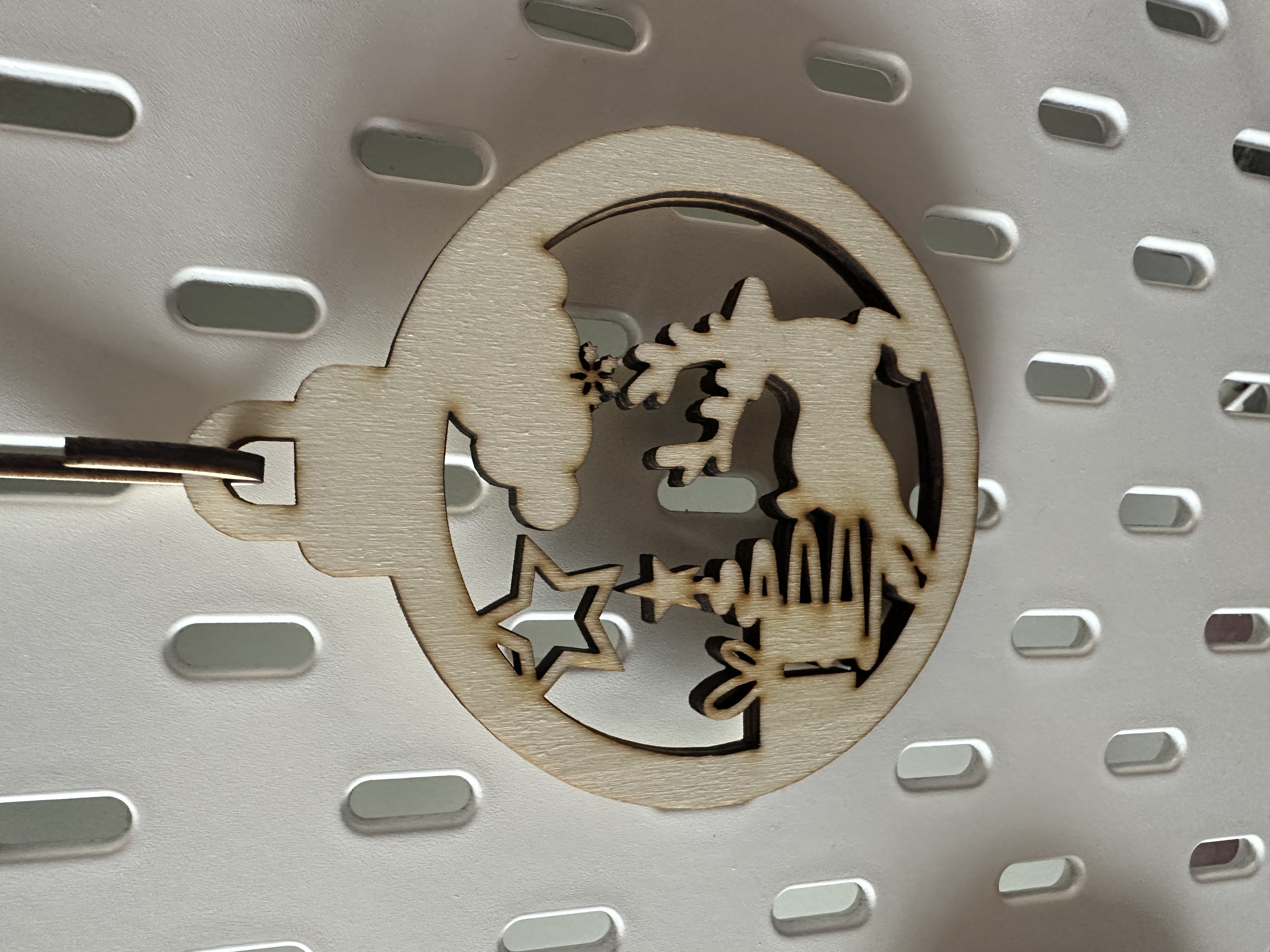 Holz Weihnachtsbaumanhänger Krippe