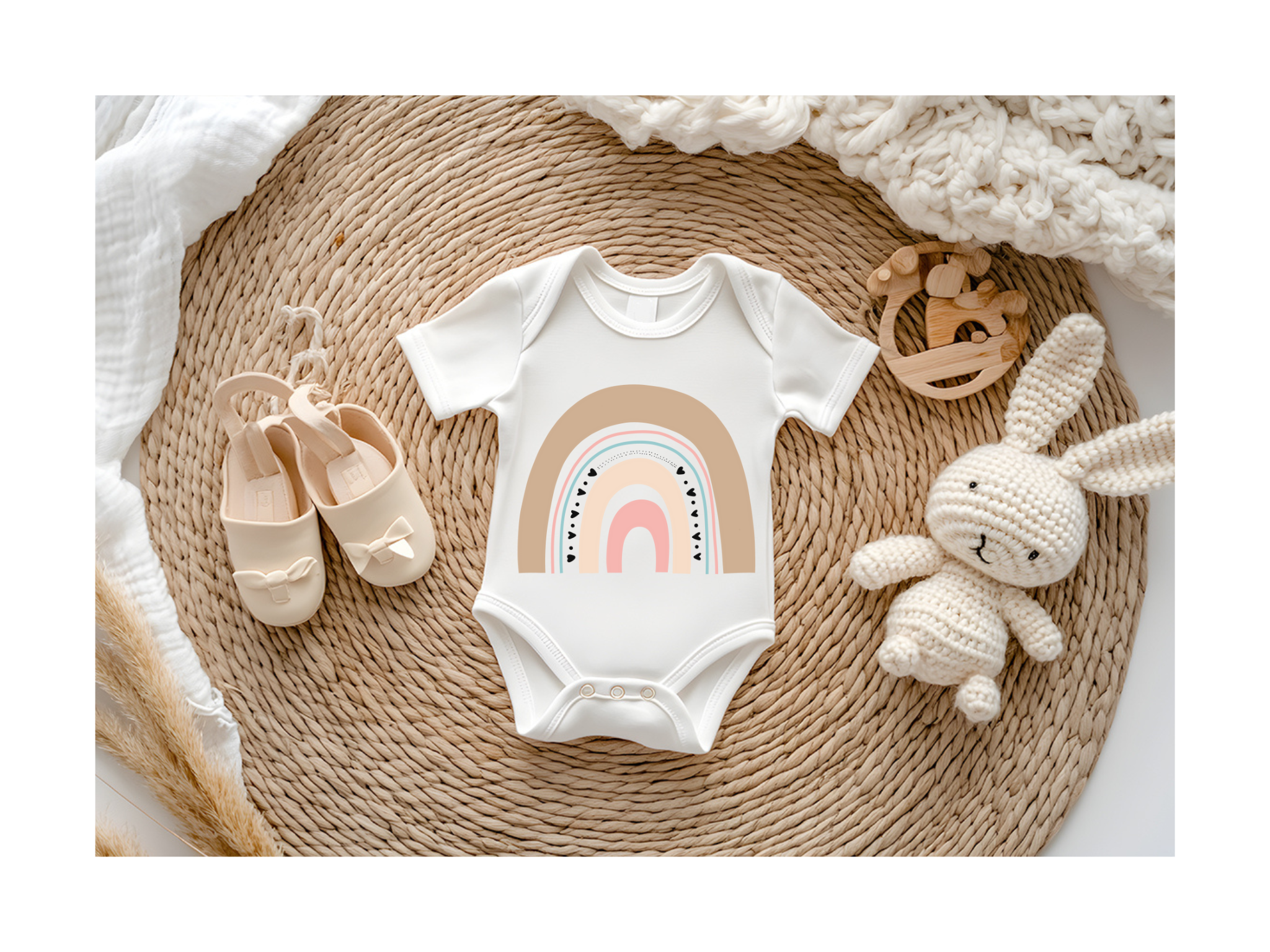 Baby-Body mit Regenbogen