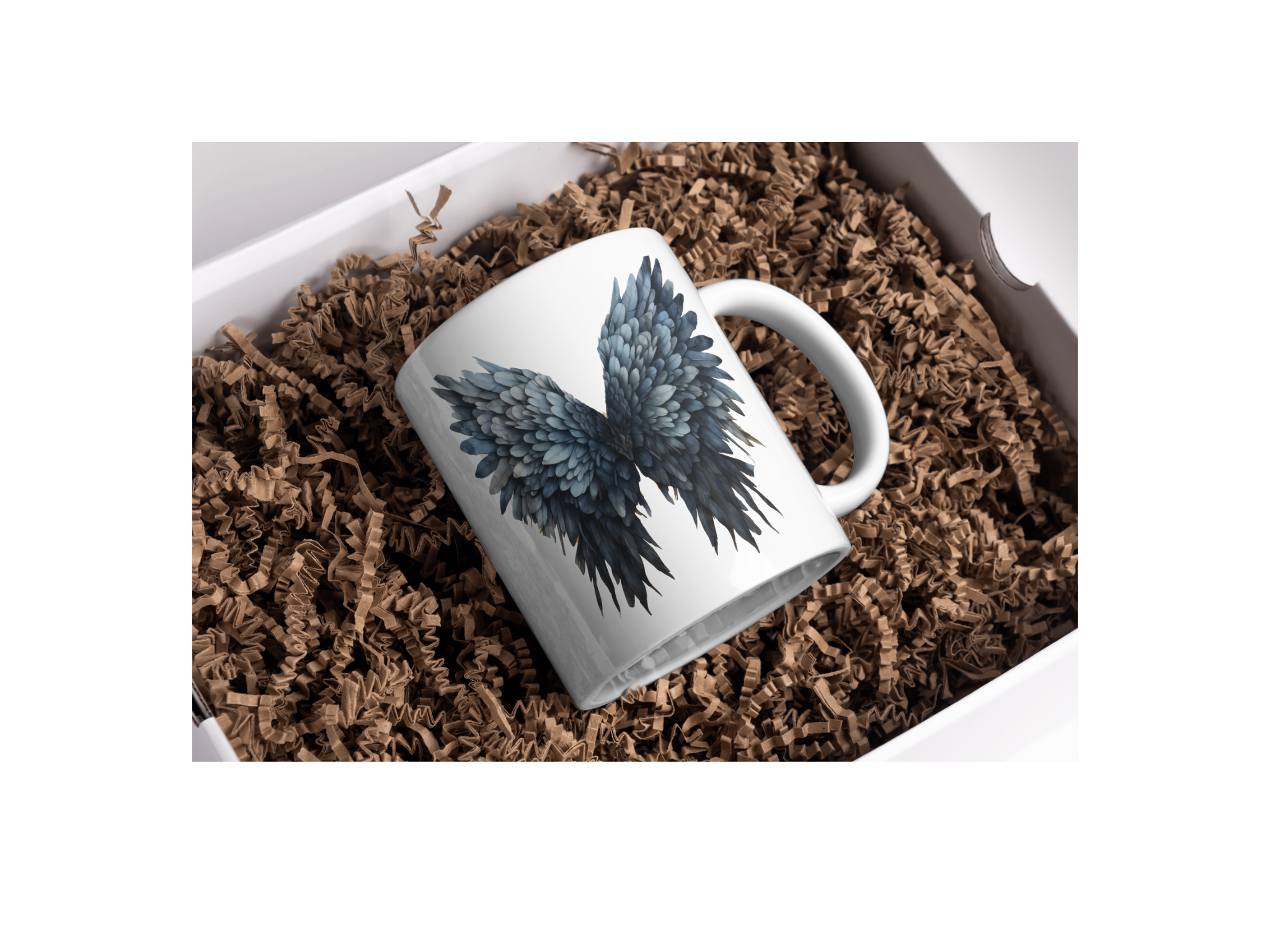 Kaffeetasse mit Flügelmotiv