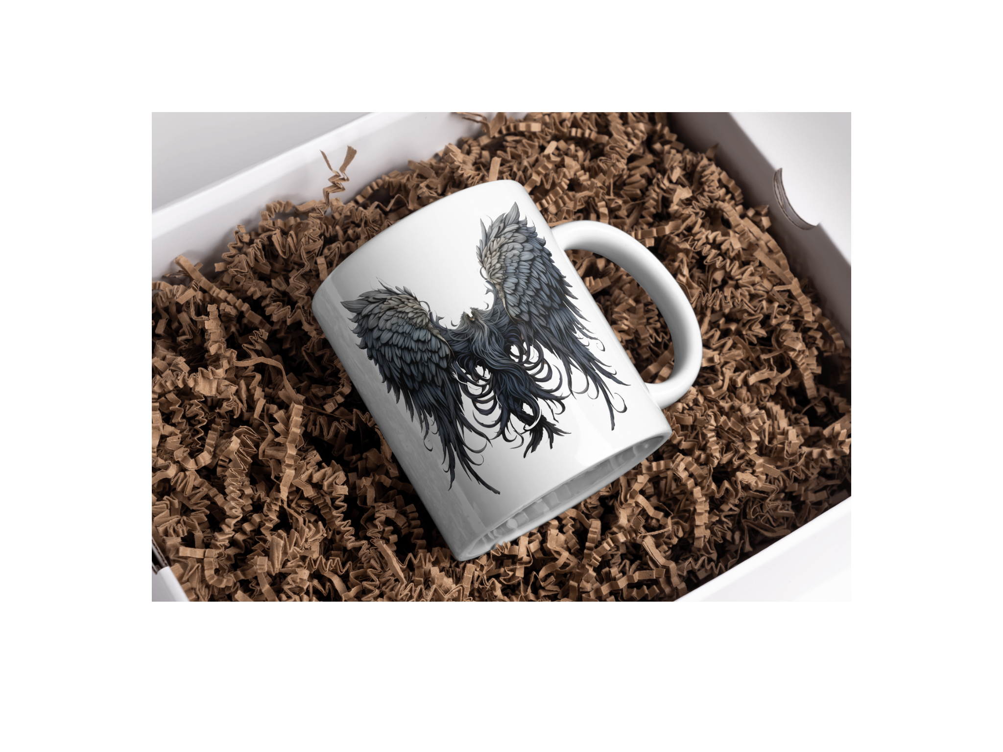 Kaffeetasse mit Flügelmotiv