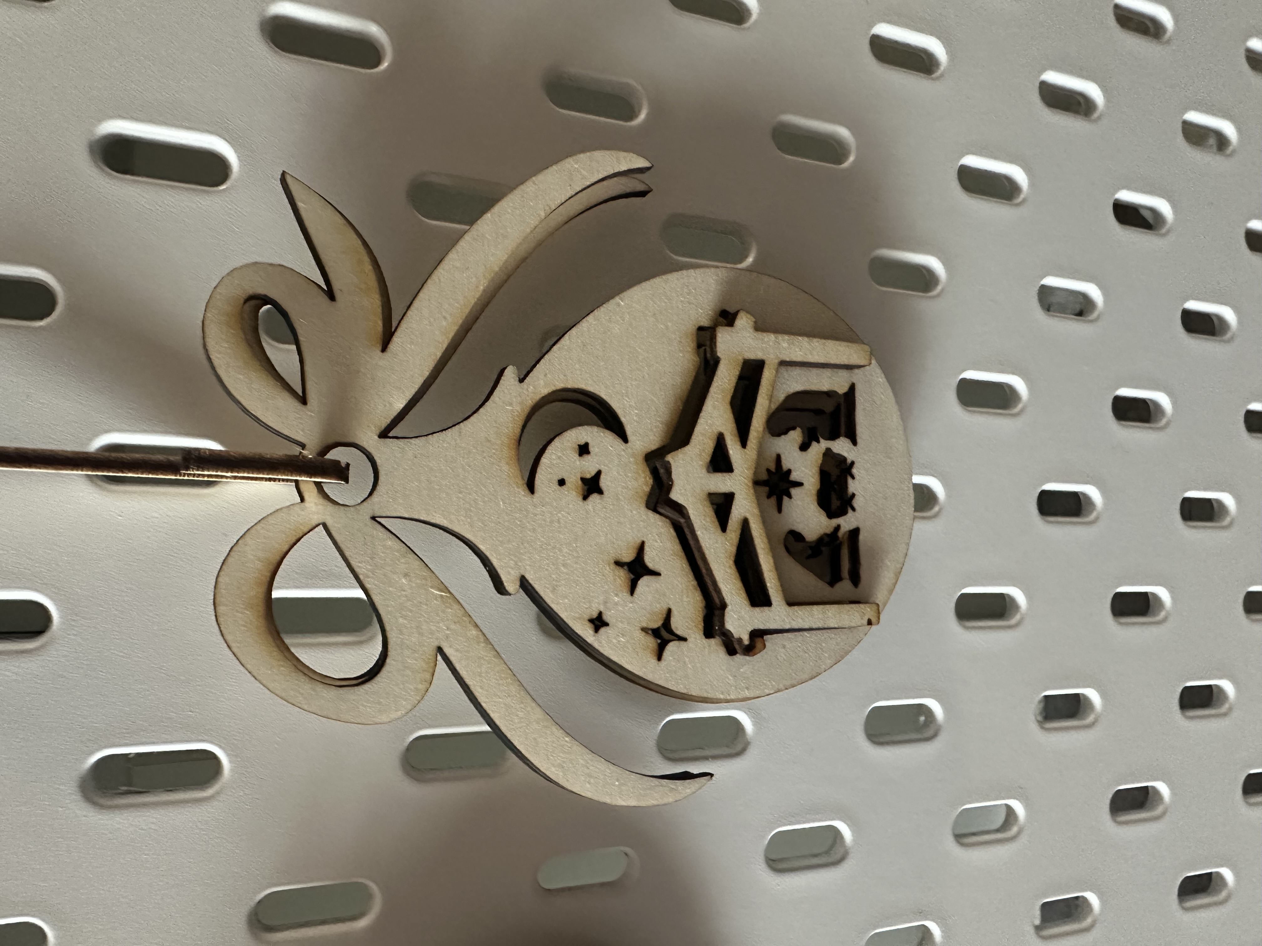 Holz Weihnachtsbaumanhänger Krippe