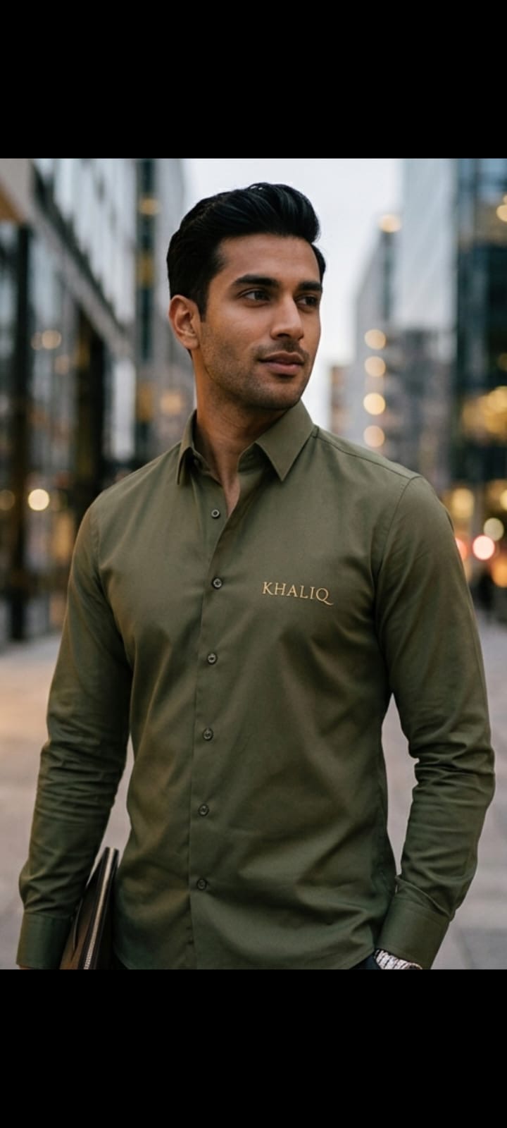 Olive Green Formal Shirt