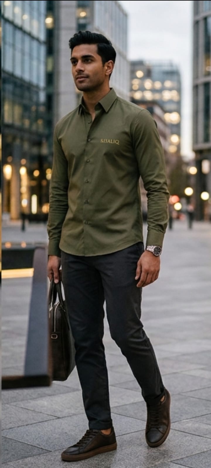 Olive Green Formal Shirt