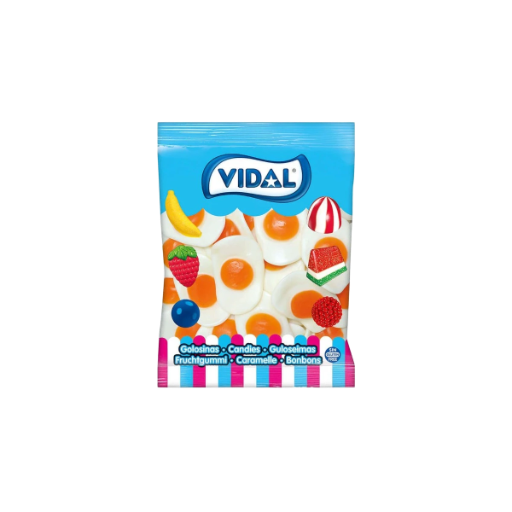 Huevos Fritos Gigantes Vidal (Bolsa 1 kg) – Gominolas Sabor Nata