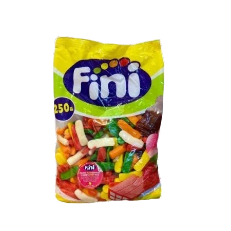 Dedos Cortados Fini (Bolsa 250 uds) – Masticables de Brillo con Formas y Sabores Frutales Surtidos
