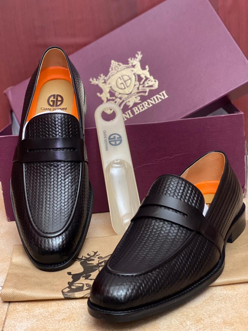 Black Leather Loafers Men shoes