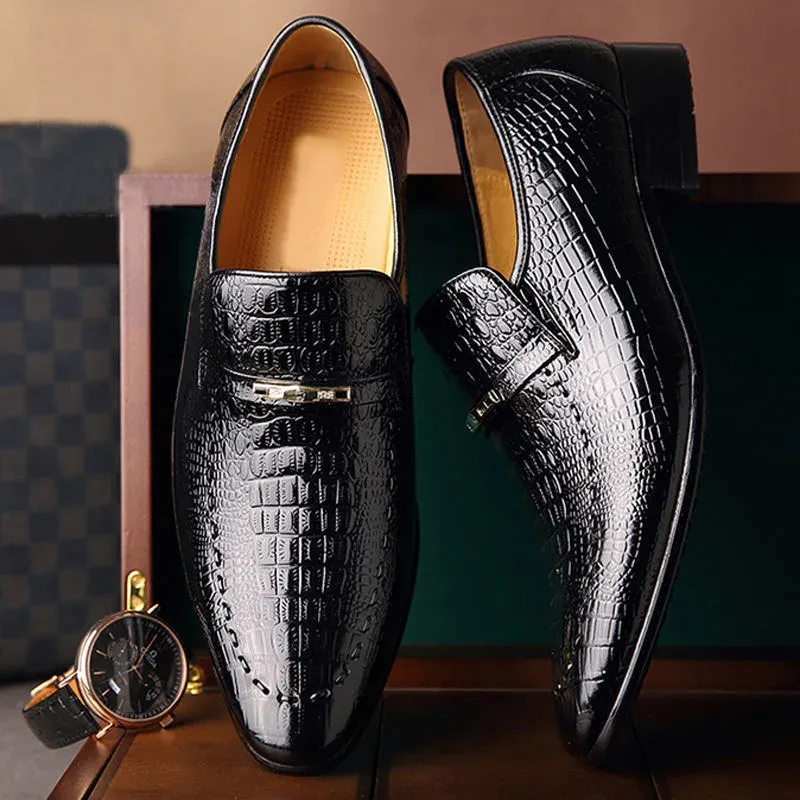 Luxury crocodile pattern men shoe 