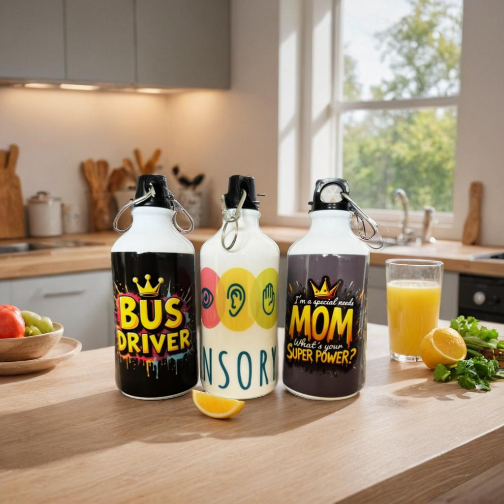 500ml Aluminum Sports Bottle with Pendant buckle