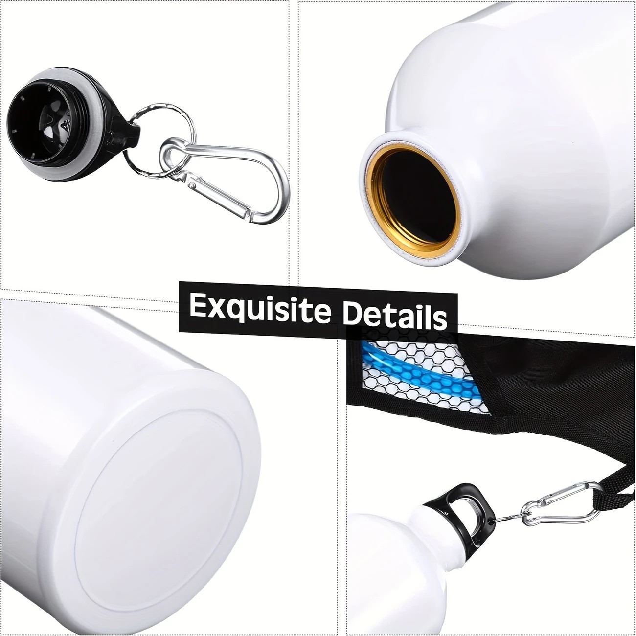 500ml Aluminum Sports Bottle with Pendant buckle