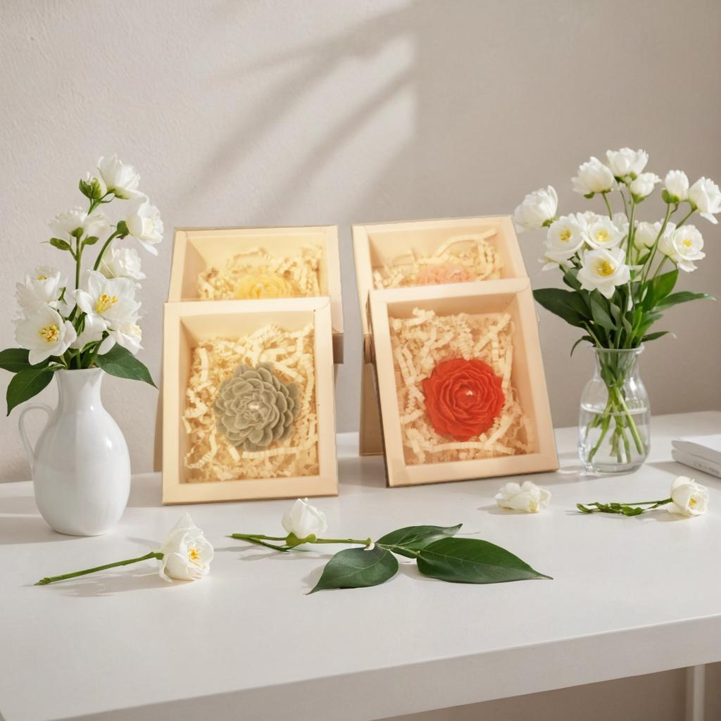 Flower Candles made from natural soya wax