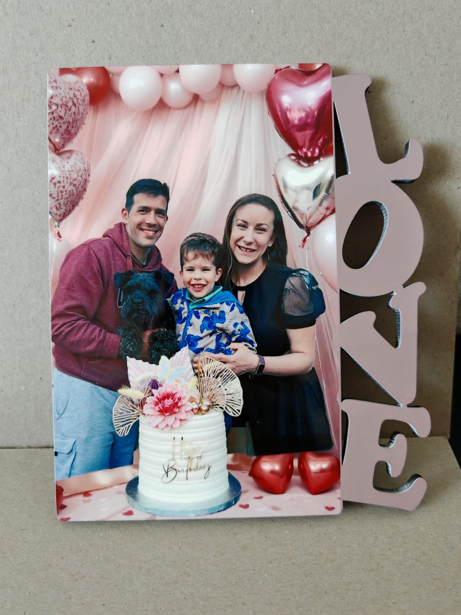 MDF Photo Frame with Stand LOVE BORDER