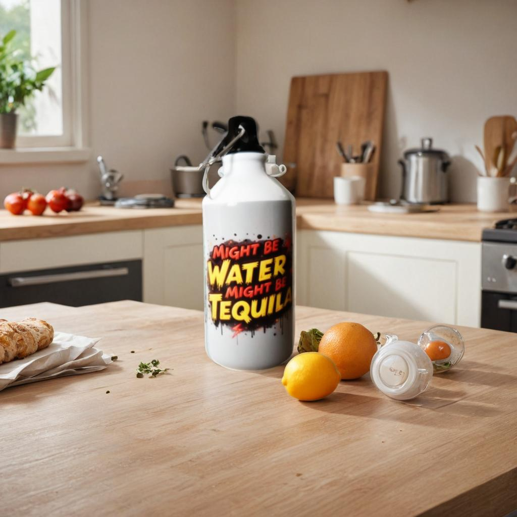 500ml Aluminum Sports Bottle with Pendant buckle