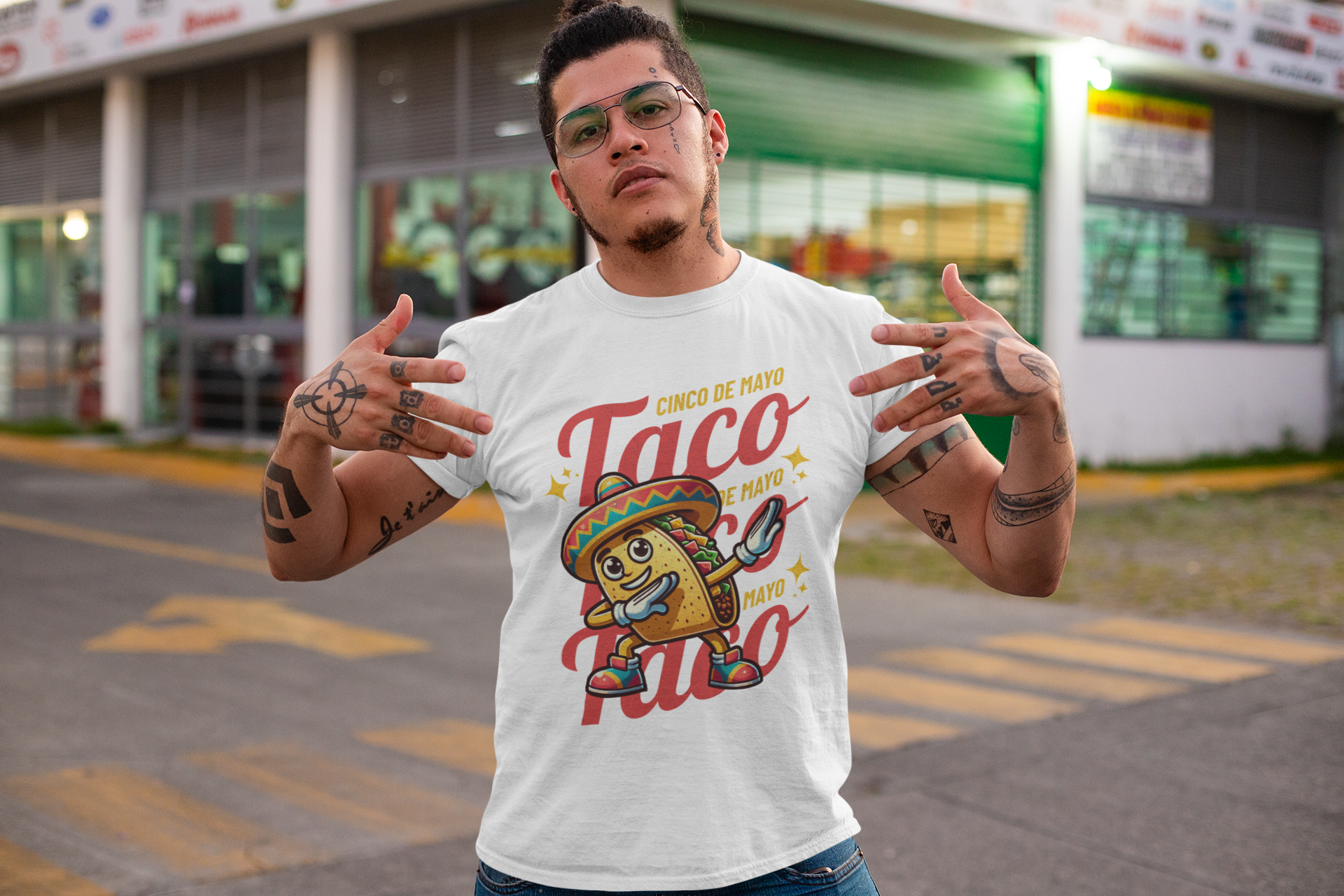 Dabbing Taco Cinco de Mayo Graphic Tee
