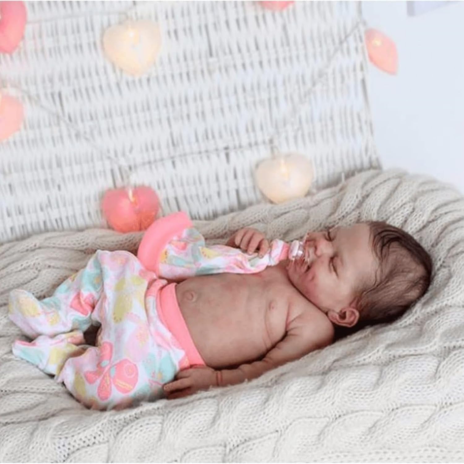 Bonecas Reborn Baby,boneca reborn realista 20 polegadas - Olhos Fechados Dormindo Bonecas Reborn de Recém-​​Corpo Inteiro de Vinil Menina Como um Bebê Realista com Kit de Alimentação