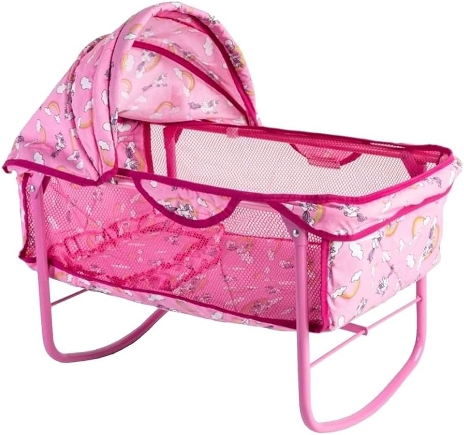 Berço Balanço Boneca Bebê Reborn Ninar Alive Milano 62 Cm