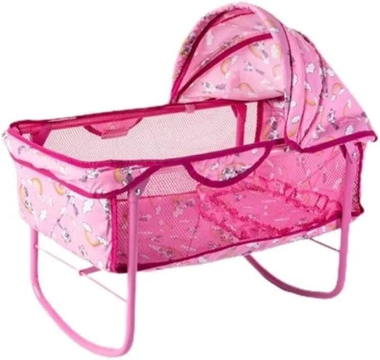 Berço Balanço Boneca Bebê Reborn Ninar Alive Milano 62 Cm