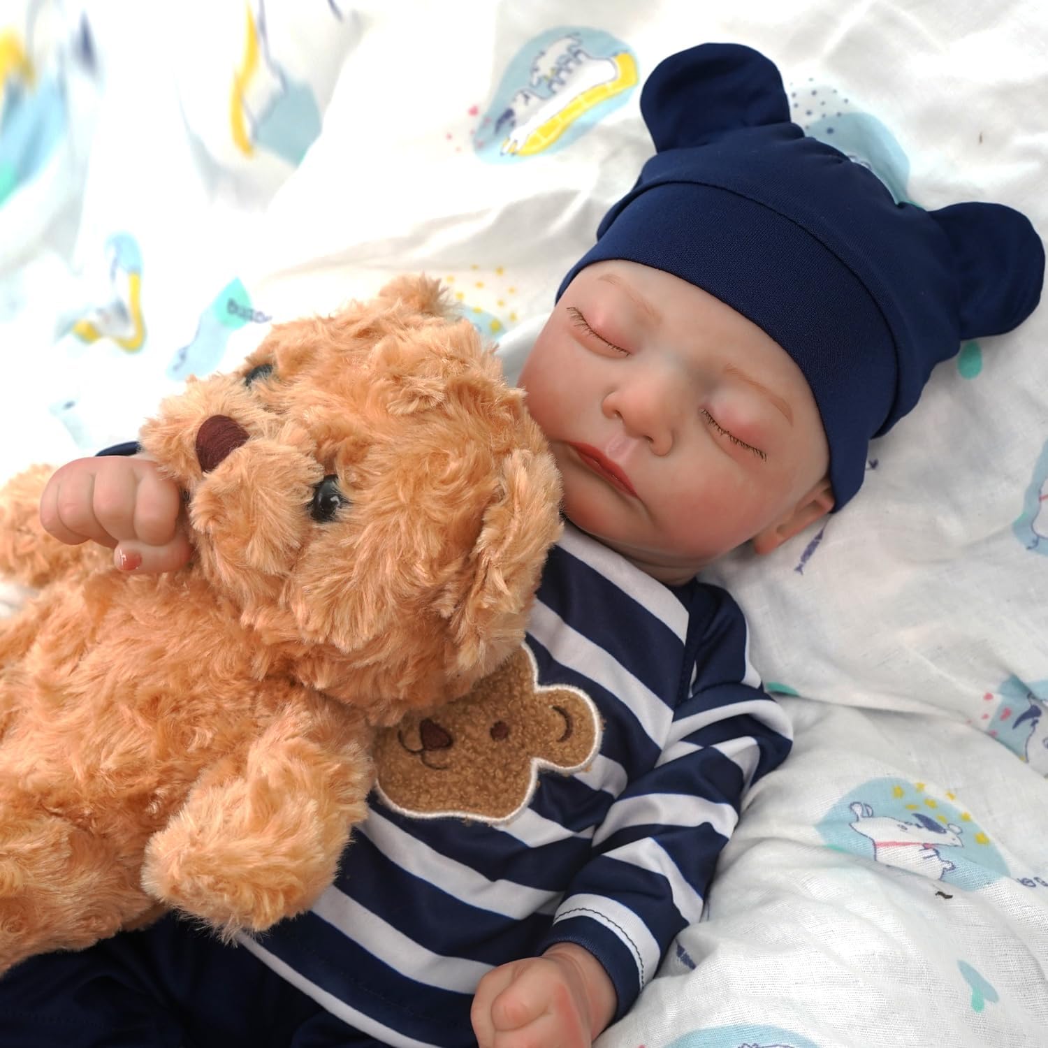 Brastoy Bebê Reborn Boneco Silicone Pintada Menino Realista Original 48cm