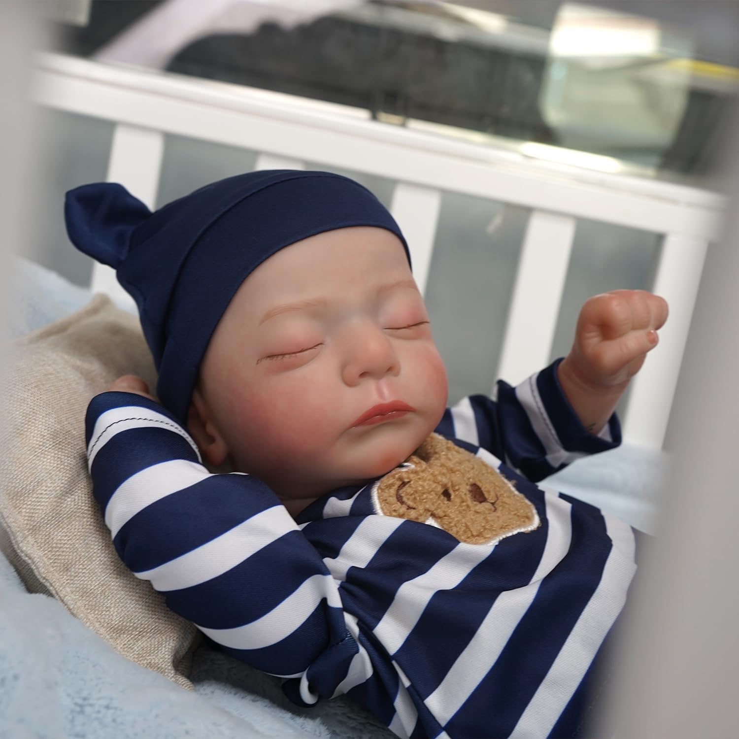 Brastoy Bebê Reborn Boneco Silicone Pintada Menino Realista Original 48cm