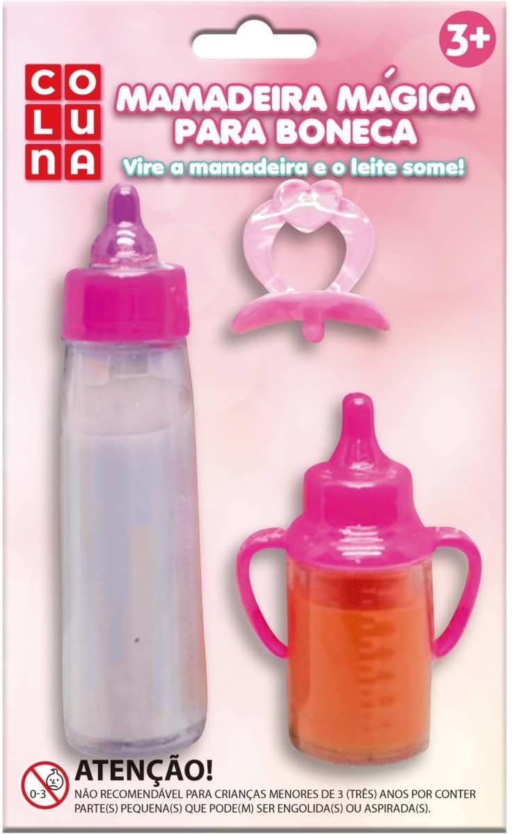 Kit Mamadeira Mágica Para Boneca, Coluna, Multicor