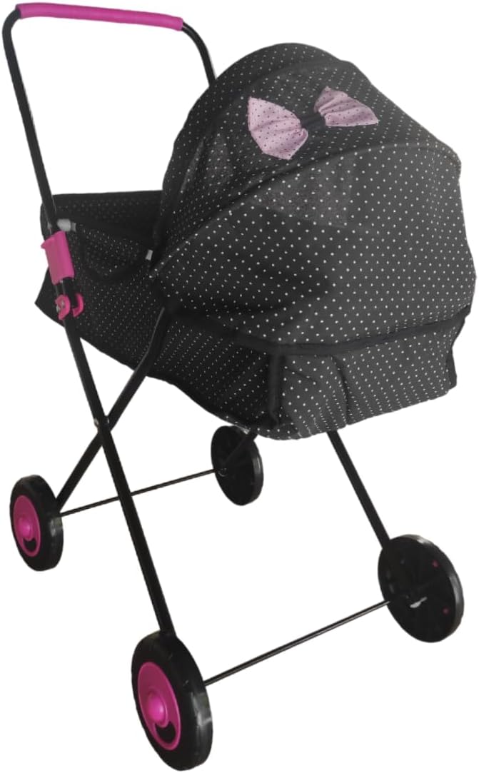 Carrinho de Boneca Xikitita Infantil Brinquedo De Passeio Para O Bebe Reborn De Sua Filha, Com Capota Dobrável, Trava Automática, Desmontável e Portátil.