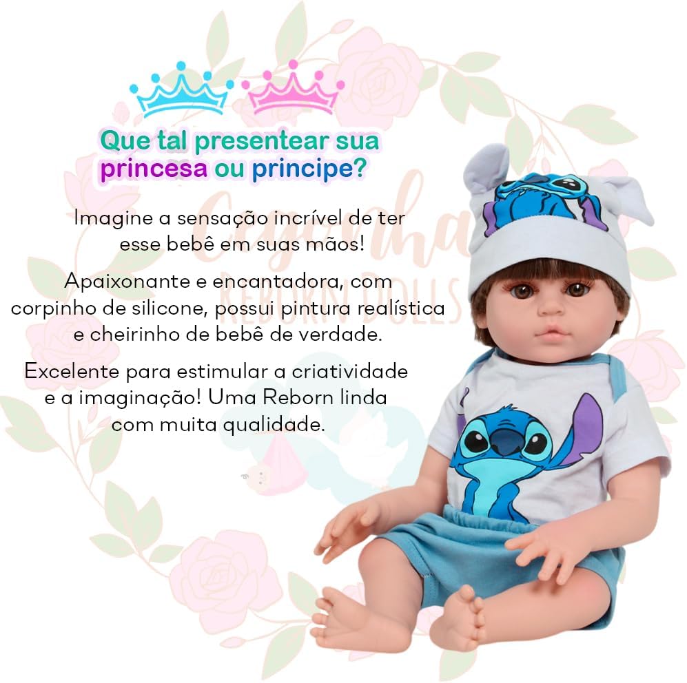Bebê Reborn Menino Com Acessórios Lindo Recém Nascido