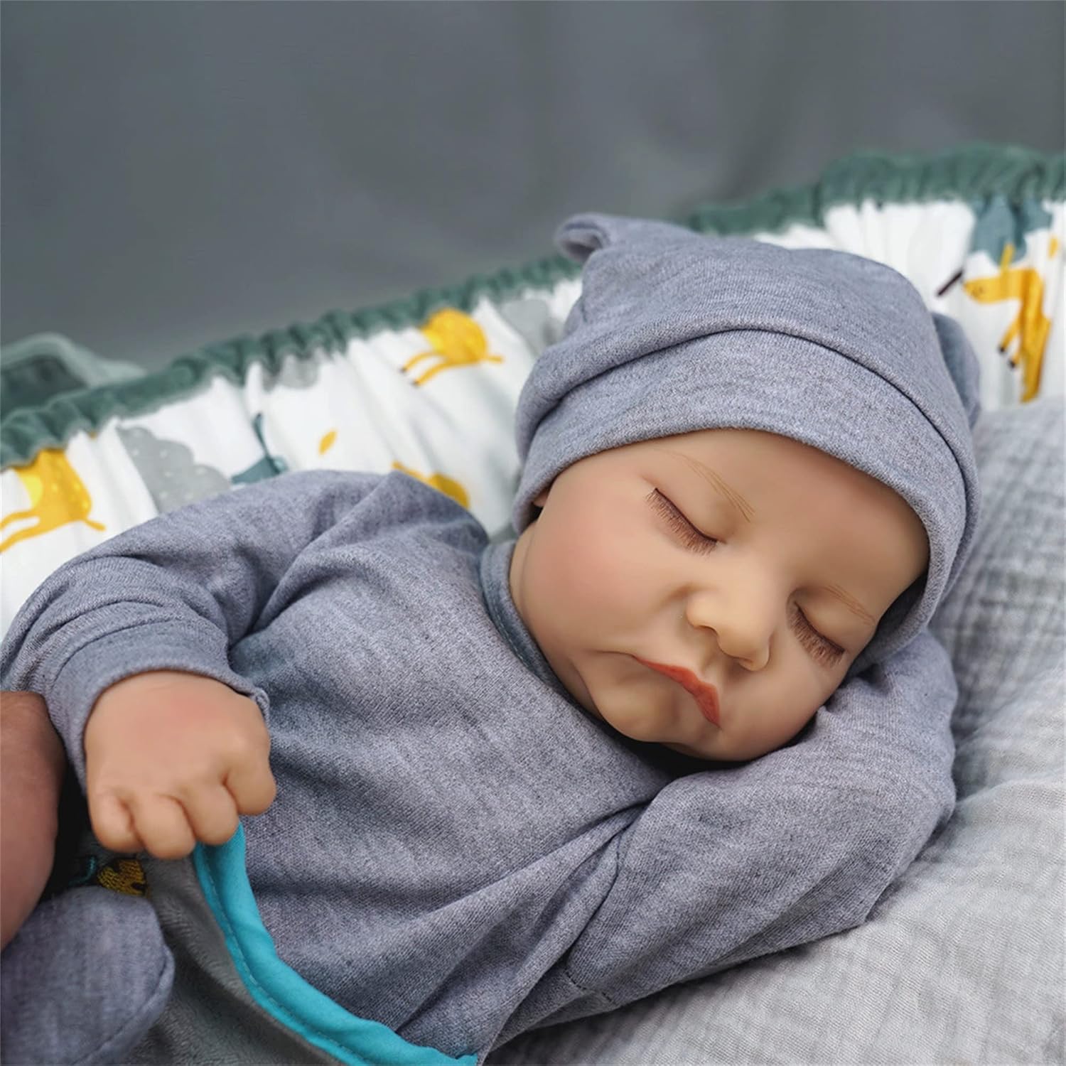 Reborn Boneca Realista,48cm Bonito Boneca Dormindo Reborn Menino/menina - Macio Completa Silicone Corpo Macio Boneca Bebê Reborn Realistas Laváveis Com Roupas Garrafa De Leite Teat Acessórios
