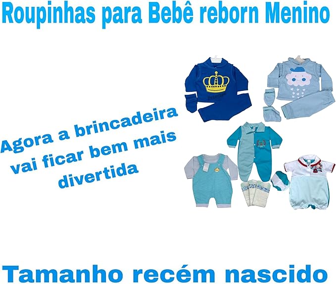 Roupas Roupinhas Bebê Reborn Menino Lote com roupinhas