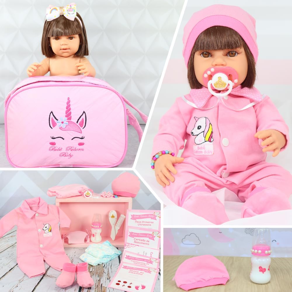 Bebe Reborn Boneca Pode Dar Banho Brinquedo Menina Realista