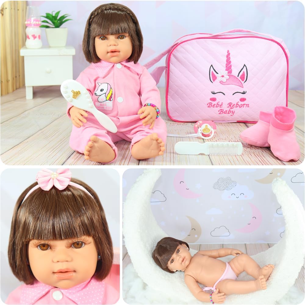 Bebe Reborn Boneca Pode Dar Banho Brinquedo Menina Realista