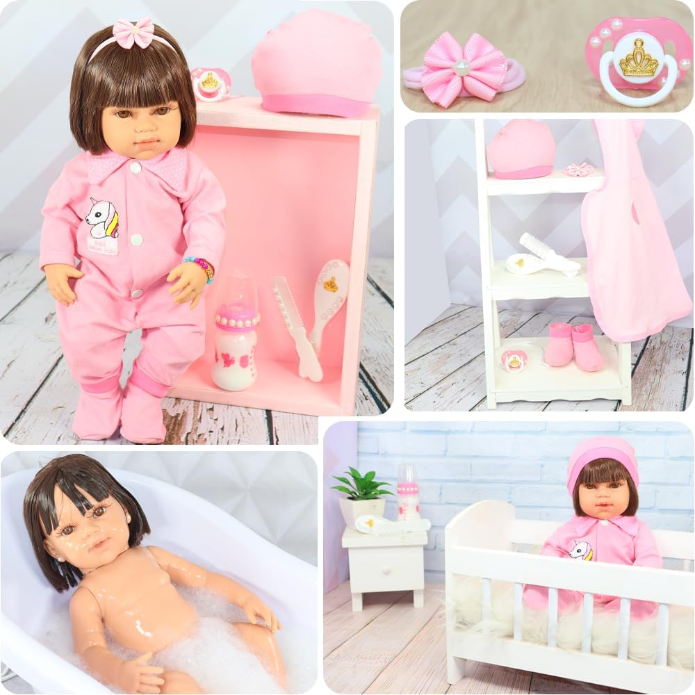 Bebe Reborn Boneca Pode Dar Banho Brinquedo Menina Realista