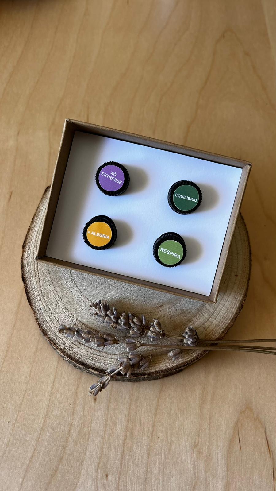 Mini Caixa Sensorial - 4 frascos