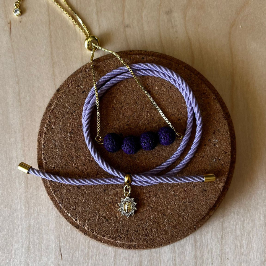 Conjunto Pulseira Difusora Lilás – Nossa Senhora