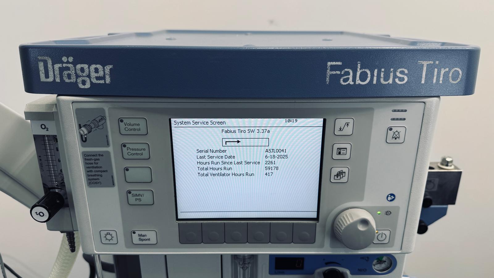 Aparat do znieczulenia Dräger Fabius Tiro