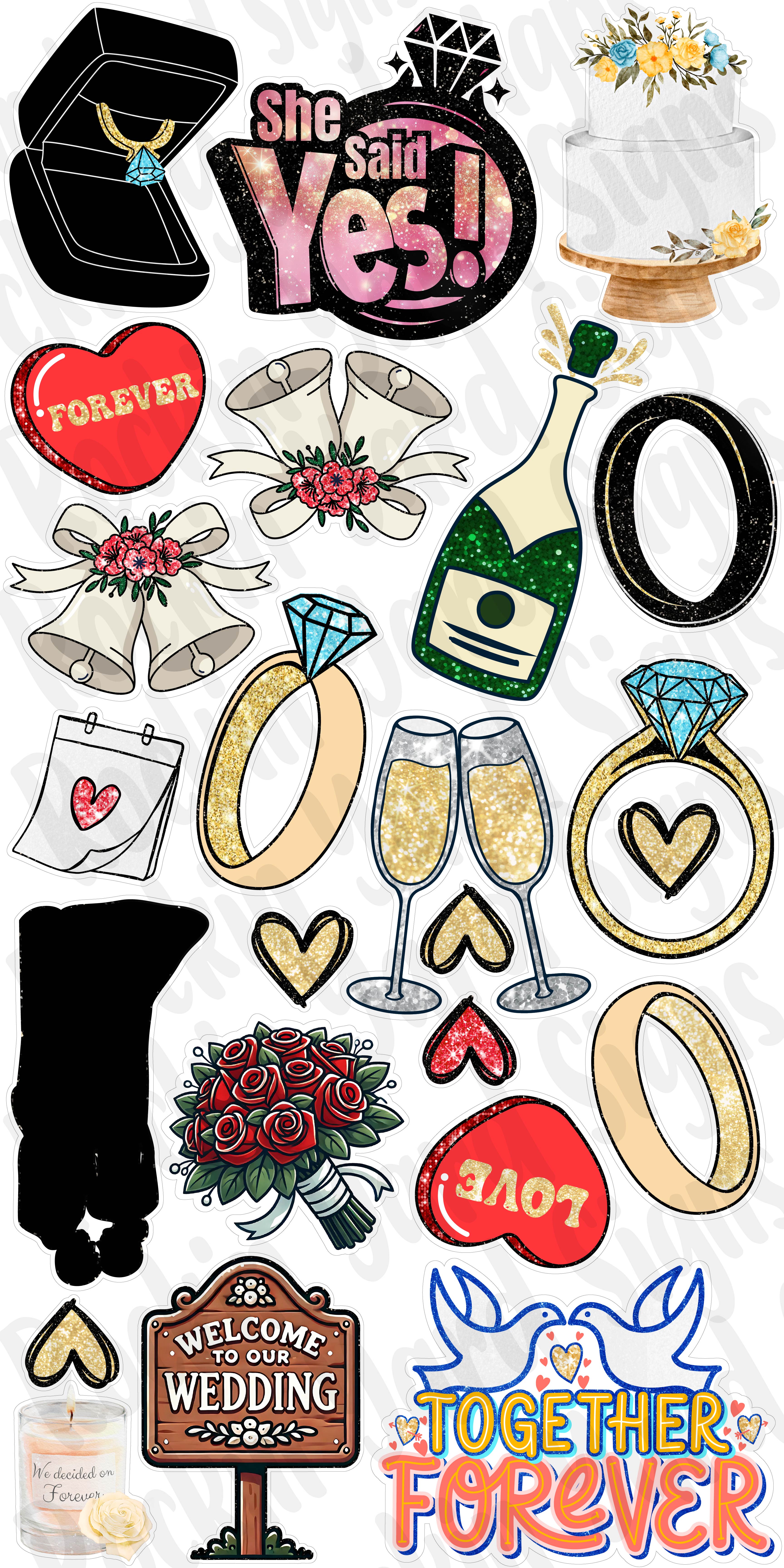 DIGITAL FILE ONLY. Wedding, engagement, and anniversary sheet. 