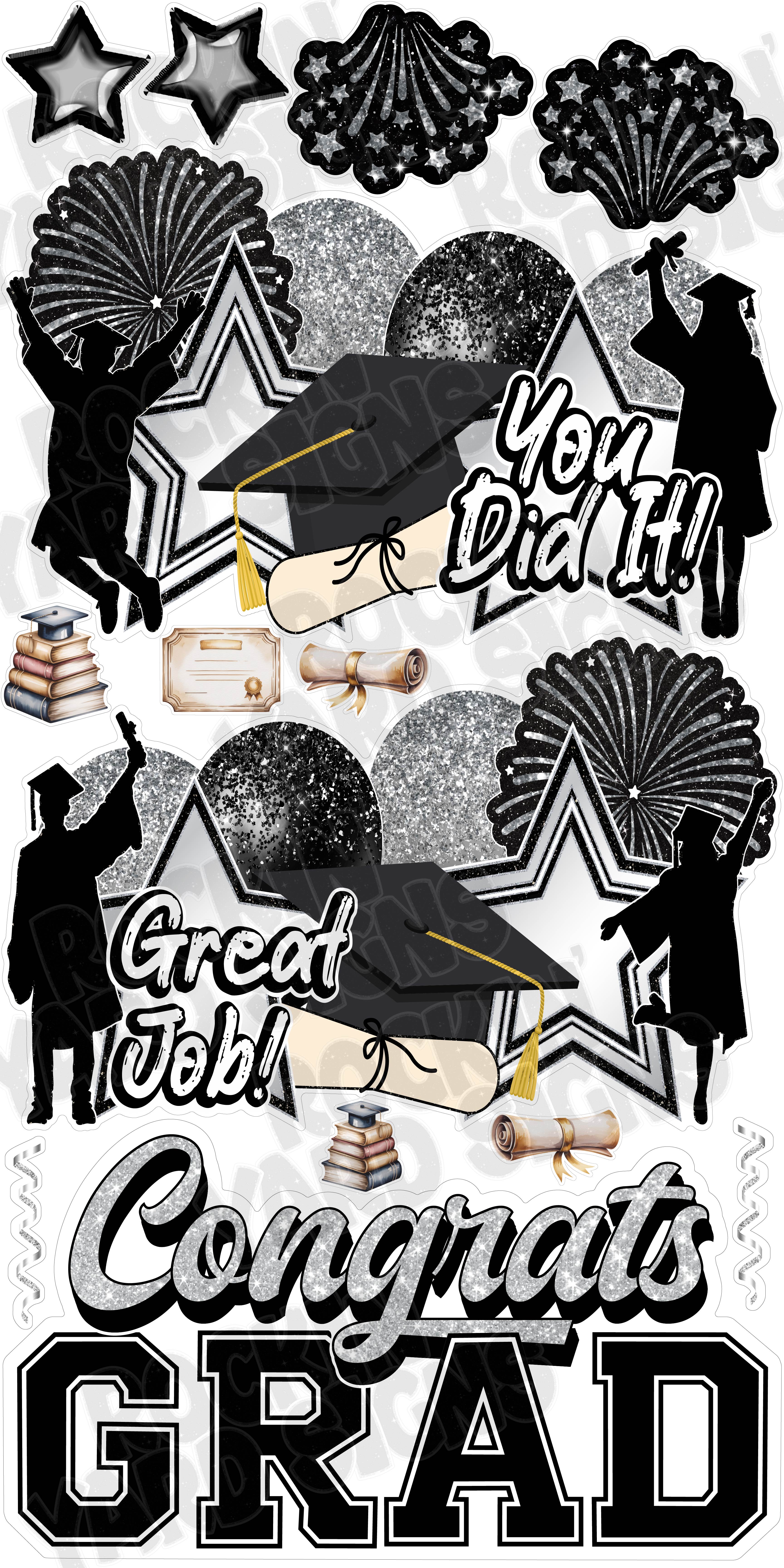 CHOOSE any color! Graduation Panels sheet set 