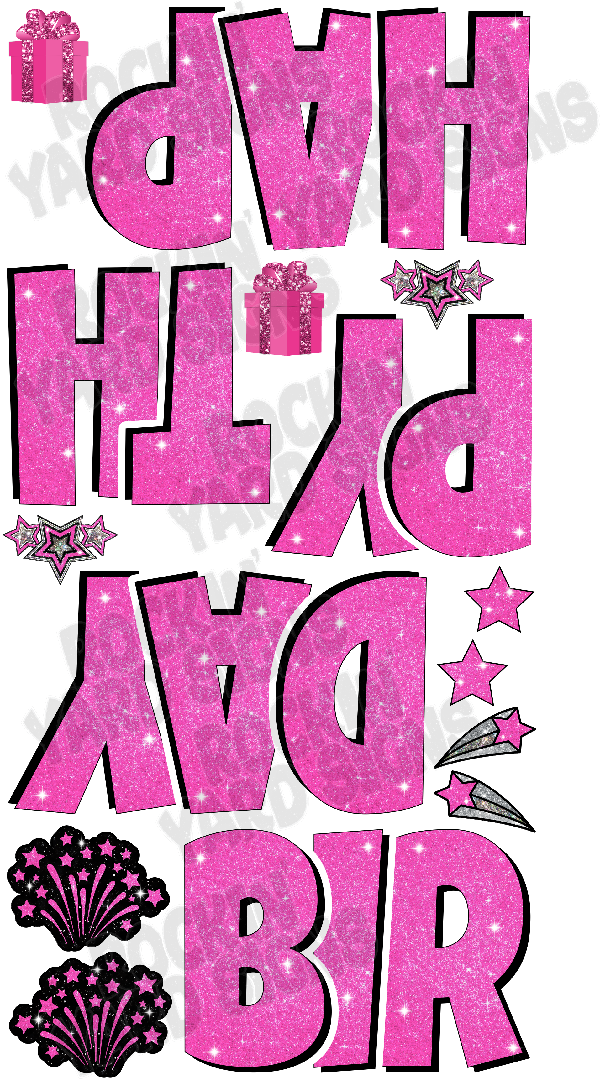 Starburst Options; Happy Birthday 23" EZ Set