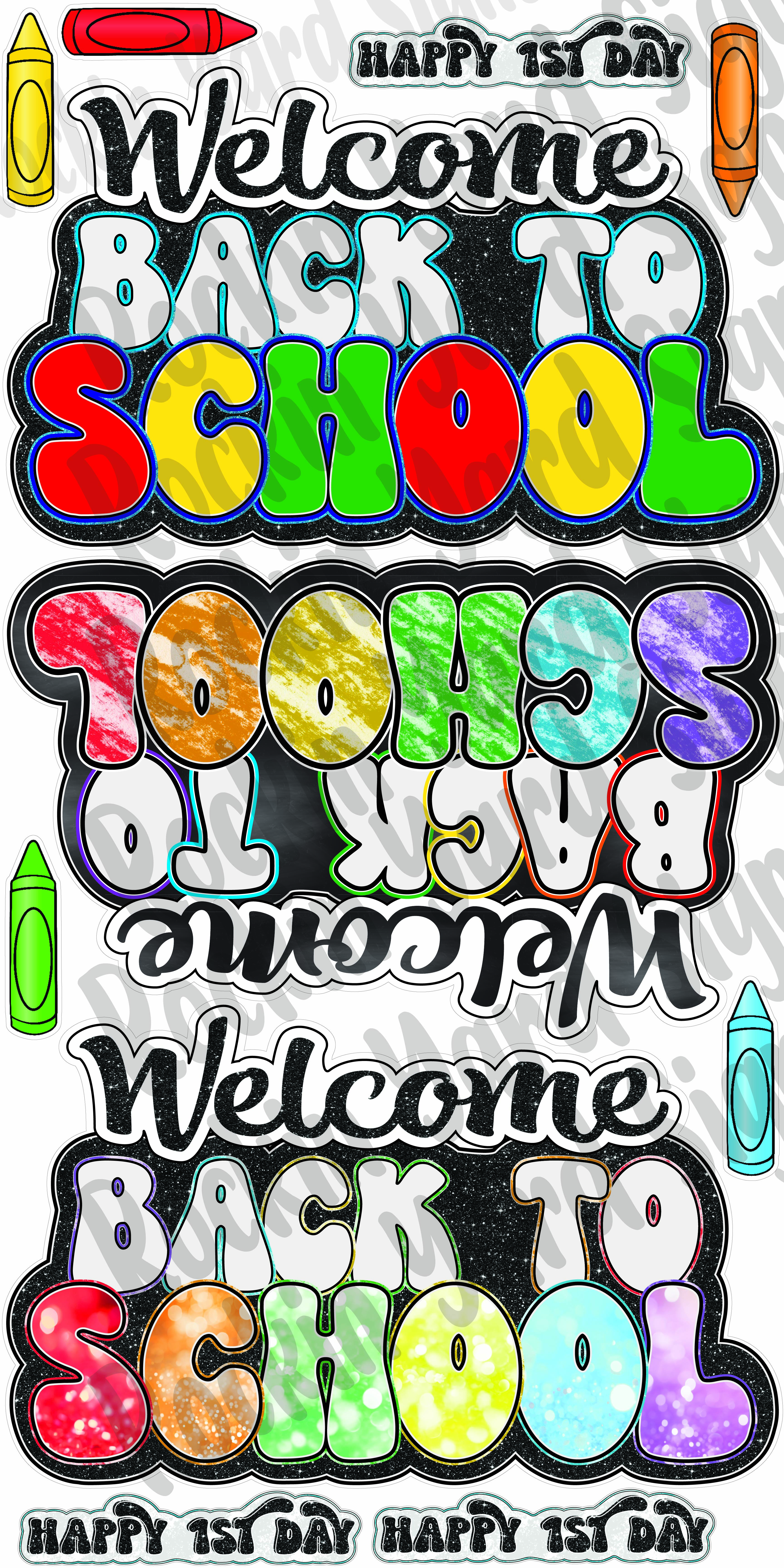 DIGITAL FILE ONLY Welcome back to school flash sheet set colorful