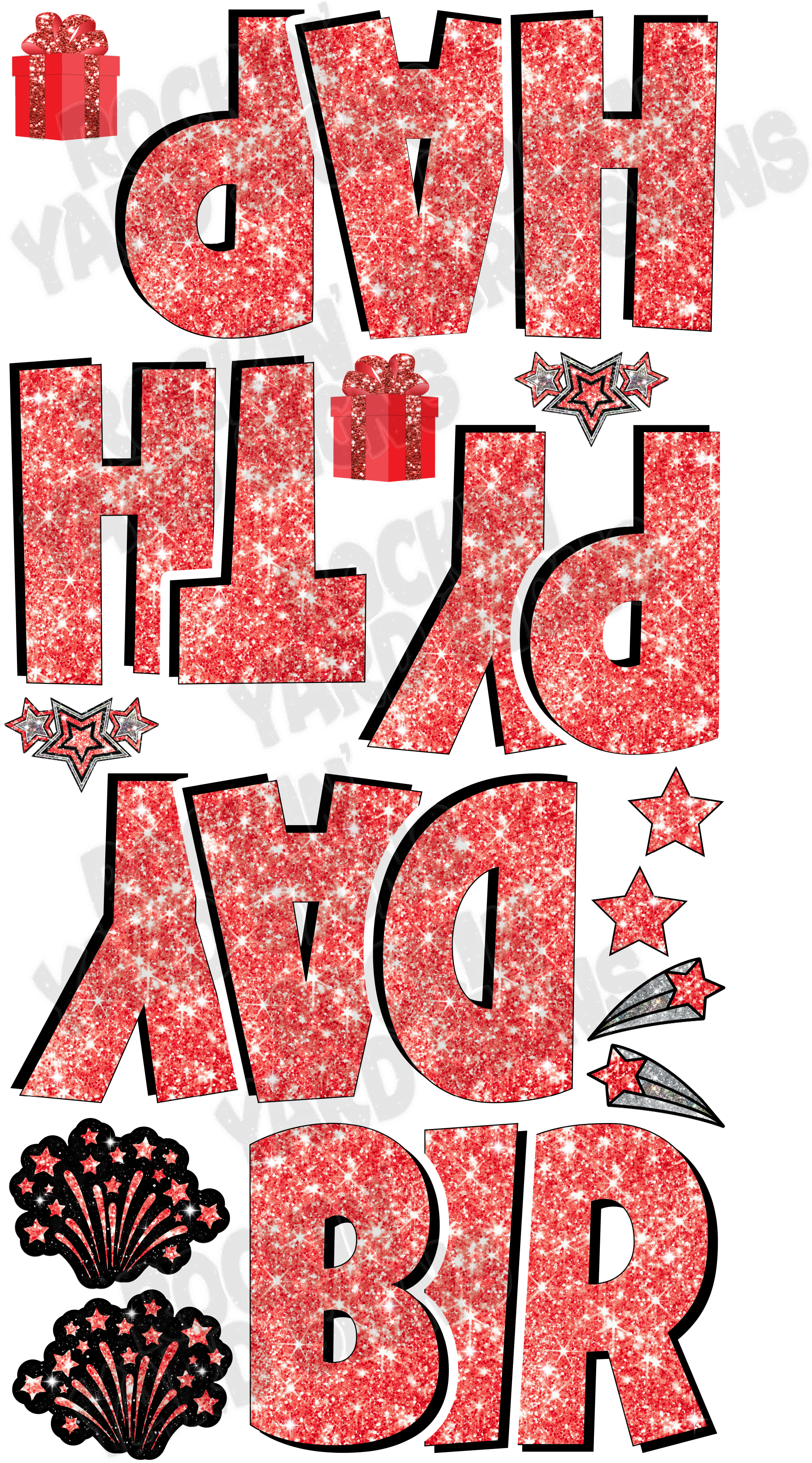 Glitter Options; Happy Birthday 23" EZ Set